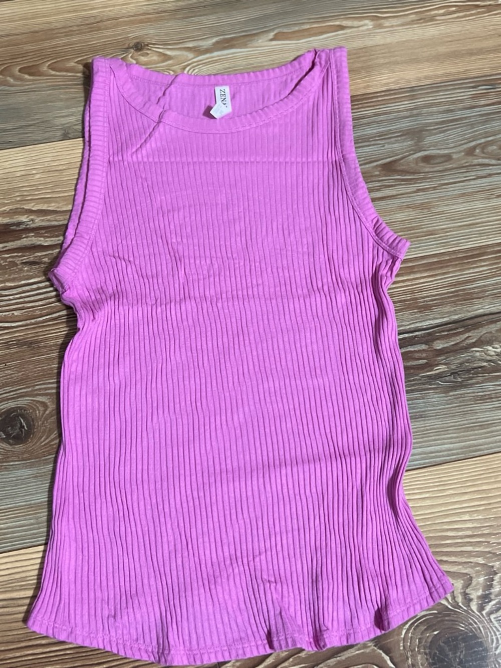 Zenana Outfitters Ribbed Tank Top in Hot Pink